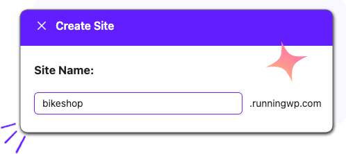 Custom website name