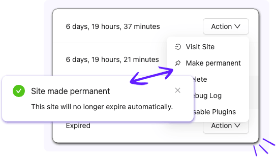 No-expiry websites