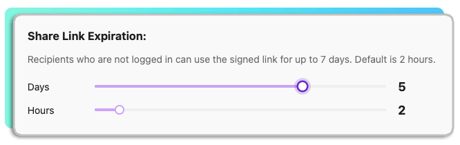 Blueprint expiration setting